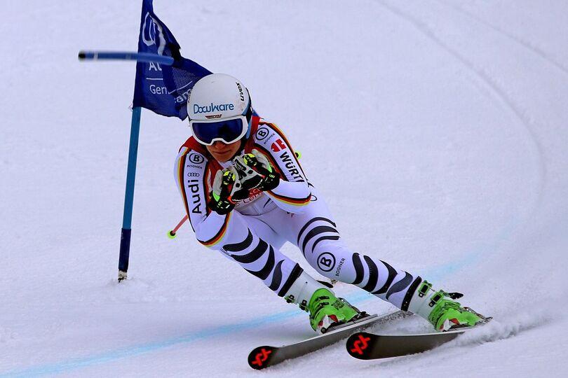 Poster Ski Alpin: Int. Deutsche Meisterschaften Frauen, Riesenslalom, 2. Lauf