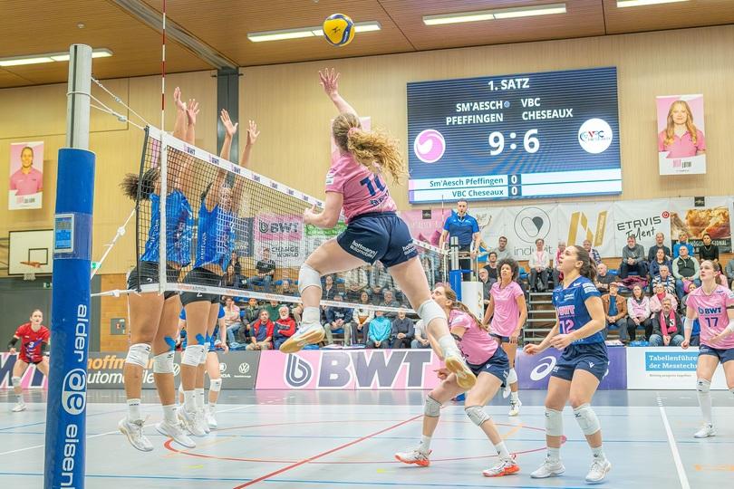 Poster Volleyball, NLA Frauen, Playoff-Halbfinal: Sm'Aesch Pfeffingen - VC Kanti Schaffhausen