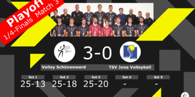 Playoff 1/4-Final, Spiel 3: Volley Schönenwerd - TSV Jona Volleyball