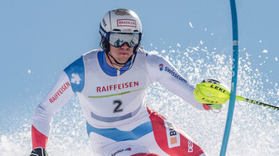 Junioren Ski WM: Slalom Männer 2. Lauf, Panorama (CAN)