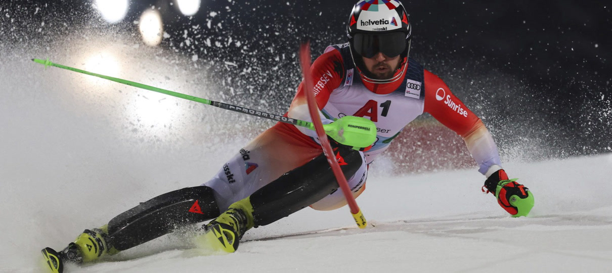 Ski Alpin: European Cup, 2. Slalom Männer 1. Lauf, Jaun FR